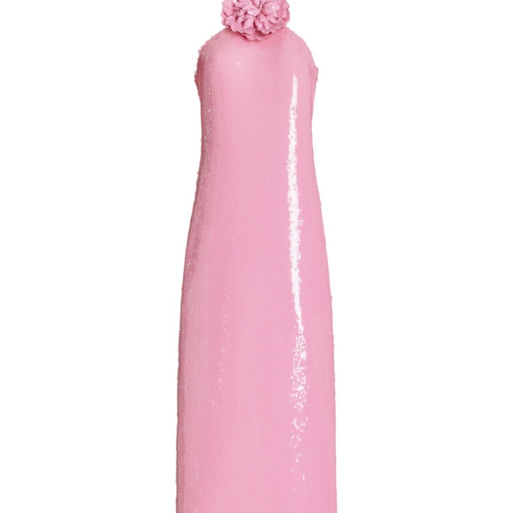 ISO Rodarte pink sequin halter gown size 2 - Picture 2 of 2